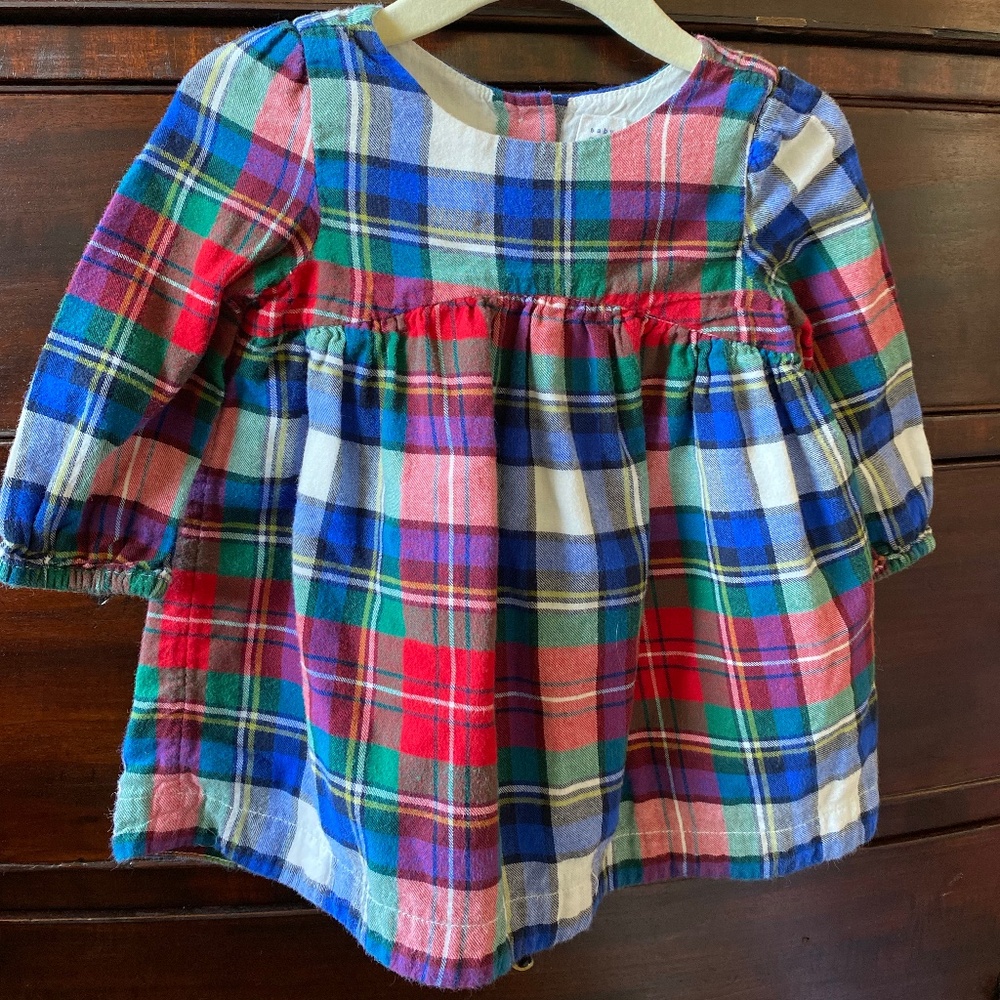 Baby Gap Holiday Plaid Dress size 6-12 Month